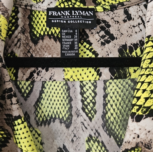 Frank Lyman snake printed wrap dress - Picture 4 of 6